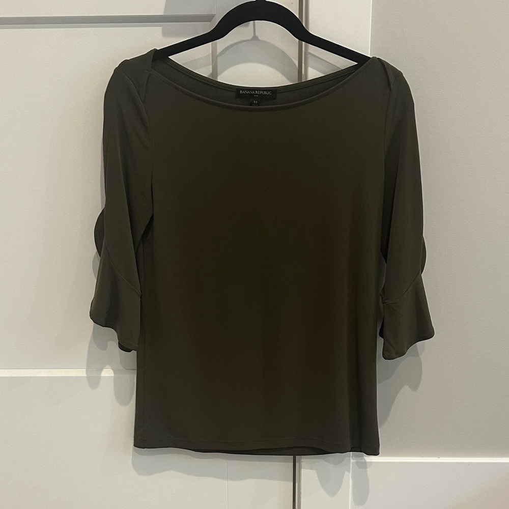 Banana Republic Dark Olive Blouse
